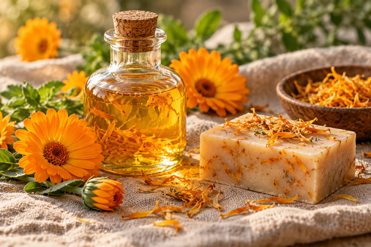 Calendula in Soap: Tradition, Texture, and Caution